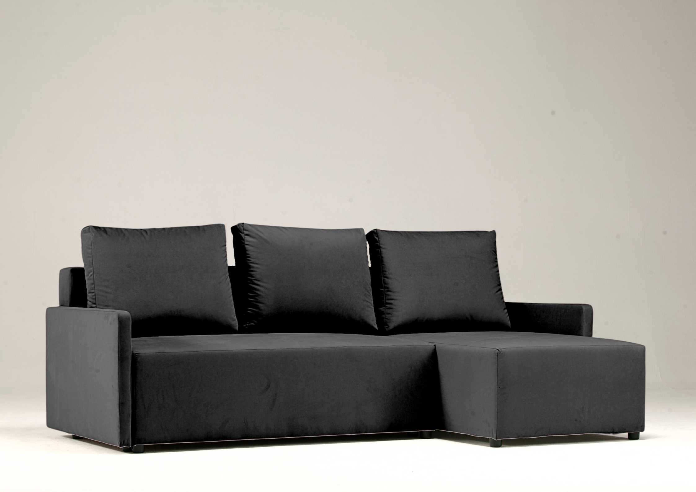 Czarny narożnik do małego salonu